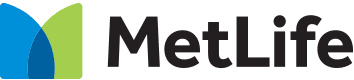 MetLife branding with emblem on black background