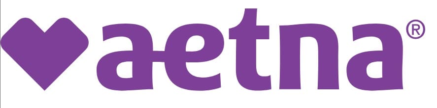 Aetna logo with purple heart design