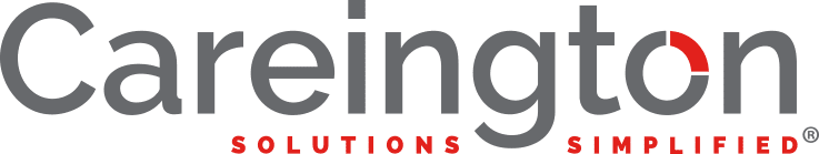 Company logo on black background